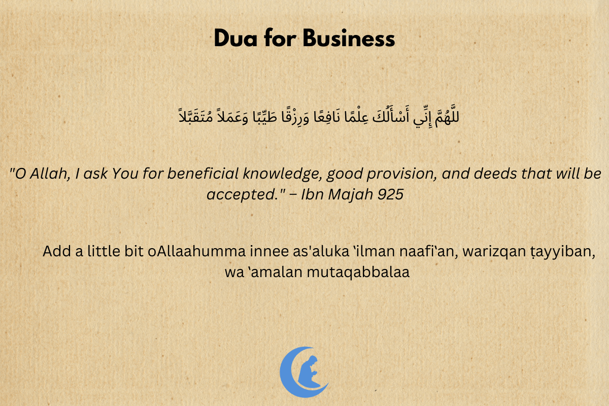 Dua for Businees - Sunan ibn Majeh